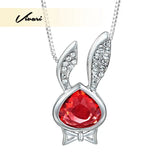Red Rabbit Crystal Stone Necklace Jewelry Accessories