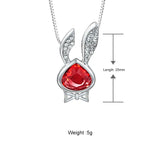 Red Rabbit Crystal Stone Necklace Jewelry Accessories