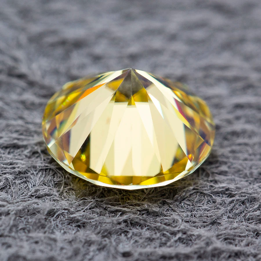 Vivi Yellow Moissanite Stone Pass Diamond Tester