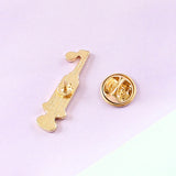 Vivid Syringe Enamel Brooch Pins Zircon Water Drop Women Doctor Nurse