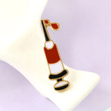Vivid Syringe Enamel Brooch Pins Zircon Water Drop Women Doctor Nurse