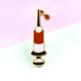 Vivid Syringe Enamel Brooch Pins Zircon Water Drop Women Doctor Nurse