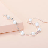 Opal Beads Bracelet S925 Silver Jewelry Gift