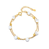 Opal Beads Bracelet S925 Silver Jewelry Gift