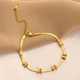 Butterfly Blade Chain Bracelets Titanium Steel Jewelry VW23031