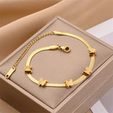 Butterfly Blade Chain Bracelets Titanium Steel Jewelry VW23031