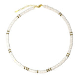 Vlen Shell Choker Necklace Mother of Pearl Beads Multi-color Stackable Jewelry