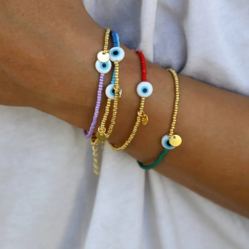 Vlen Evil Eye Charm Bracelet for Women