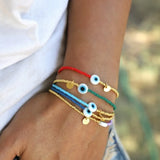 Vlen Evil Eye Charm Bracelet for Women