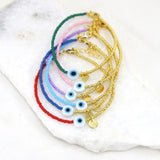 Vlen Evil Eye Charm Bracelet for Women