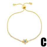 Vlen CZ Evil Eye Bracelet for Women Stainless Steel Chain Evil Eye Pulseras