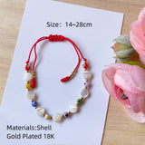 Colorful Evil Eye Bracelet Mother Of Pearl Jewelry 18K Plated