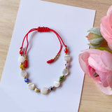 Colorful Evil Eye Bracelet Mother Of Pearl Jewelry 18K Plated