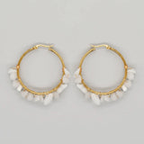Vlen Multi-color Natural Stone Earrings 18K High Jewelry Aretes De
