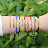 Vlen Ins Braided Bracelet Friendship Rope Jewelry Beads Pulseras Femme