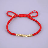Vlen Ins Braided Bracelet Friendship Rope Jewelry Beads Pulseras Femme