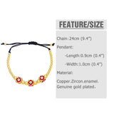 Vlen Zircon Evil Eye Bracelet High Cz Beads Bracelet Women Pulseras