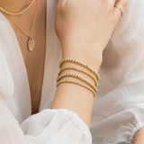 Vlen Stretchy Bracelet for Women High 18 K Beaded Bracelets Minimalist