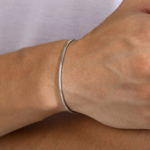 Stainless Steel Square Snake Chain Bracelet for Men