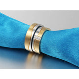 Wedding Ring Set Stainless Steel CZ Jewelry