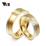 Wedding Ring Set Stainless Steel CZ Jewelry