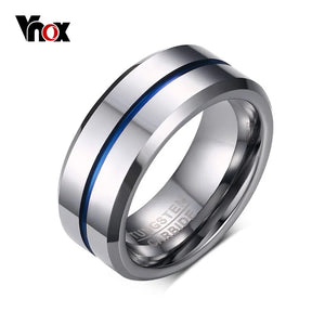Tungsten Carbide Men's Rings 8mm Width Wedding Jewelry