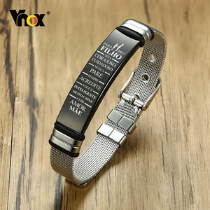 Adjustable Stainless Steel Mesh Watch Band, 12mm Bracelet, To My Son