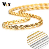 Stainless Steel Rope Chain Necklace 2/3/4/5mm
