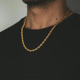2-5mm Rope Chain Necklaces for Men Women, Twisted Sigapore Links Choker