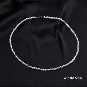 Imitated Pearl Necklace Handmade Choker Collar Gift