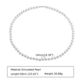 Imitated Pearl Necklace Handmade Choker Collar Gift
