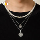 Imitated Pearl Necklace Handmade Choker Collar Gift
