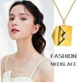Envelope Necklace Stainless Steel Email Pendant Keepsake