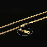 24 inch Stainless Steel Snake Necklace with Stamp Chain
