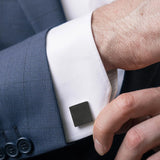Geometric Cufflinks Set for Men, Groomsmen Shirt Accessory, Father's Gift