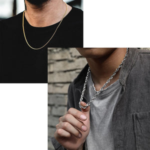 Gothic Rope Chain Necklaces Plated Stainless Steel Choker
