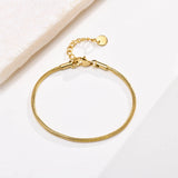 2mm Thin Snake Chain Bracelet for Women Girls, Stainless Steel Wristband Jewelry