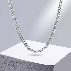 3mm Stainless Steel Franco Chain Men's Foxtail Necklace