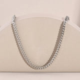 3mm Stainless Steel Franco Chain Men's Foxtail Necklace