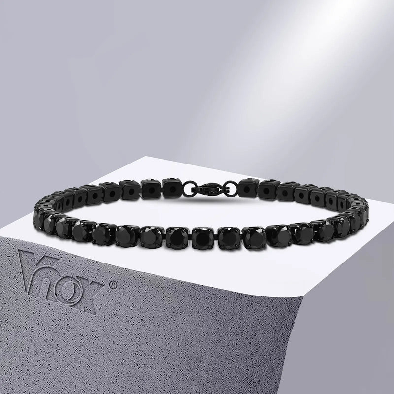 5mm Tennis Chain Bracelet, Stainless Steel Wristband, Classic Unisex