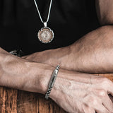6mm Box Chain Bracelet for Men, Stainless Steel Wristband