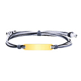 6mm Customized Bracelets for Kids, Unisex Adjustable Rope Wristband