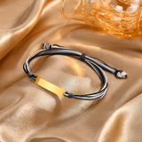 6mm Customized Bracelets for Kids, Unisex Adjustable Rope Wristband