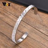 Men's Stainless Steel Triangle Cuff Bracelet, Geometric Bangle
