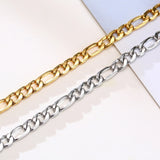 7MM Chain Bracelet Punk Stainless Steel Link Wristband Jewelry