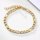 7MM Chain Bracelet Punk Stainless Steel Link Wristband Jewelry