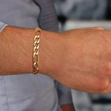 7MM Chain Bracelet Punk Stainless Steel Link Wristband Jewelry