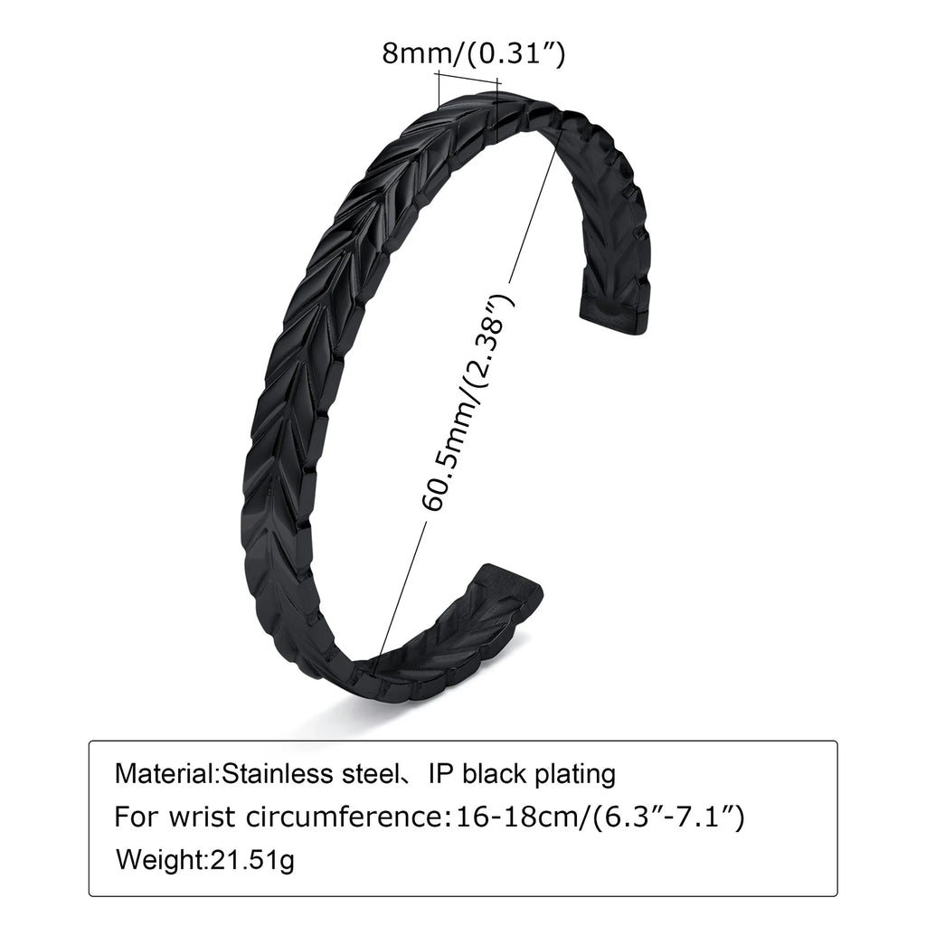 Silver Stainless Steel Arrow Bangle for Men