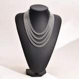 Men's Miami Cuban Chain Necklace, 8mm Width, Stainless Steel, 18-24inch