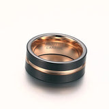 8mm Men's Tungsten & Gold-color Ring